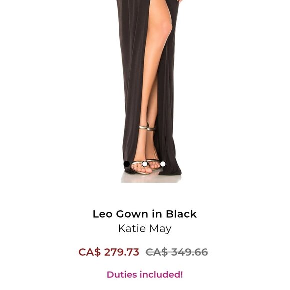 Rwvolve X Katie May Leo Gown in Black. Like new. - Picture 8 of 9